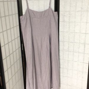 Lavender linen spaghetti strap flax dress